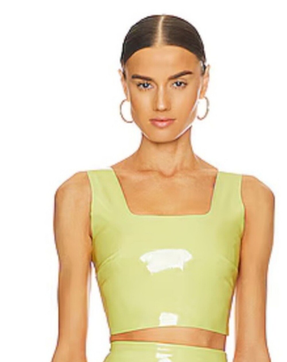 NWT Commando Lemon Faux Patent Leather Crop Tank Medium